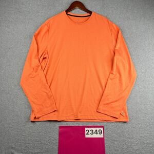 Zelos Long Sleeve Performance Shirt Large Orange Casual Stretch MENS